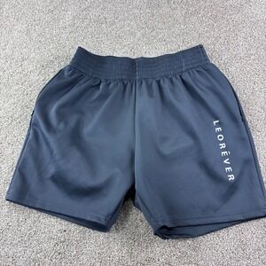 Leorever Mens XL Compression Lined Quad Training Shorts Gray Performance Gym